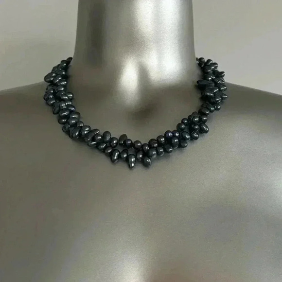 🆕Blue Freshwater Pearls Bow Earrings - Picture 7 of 13